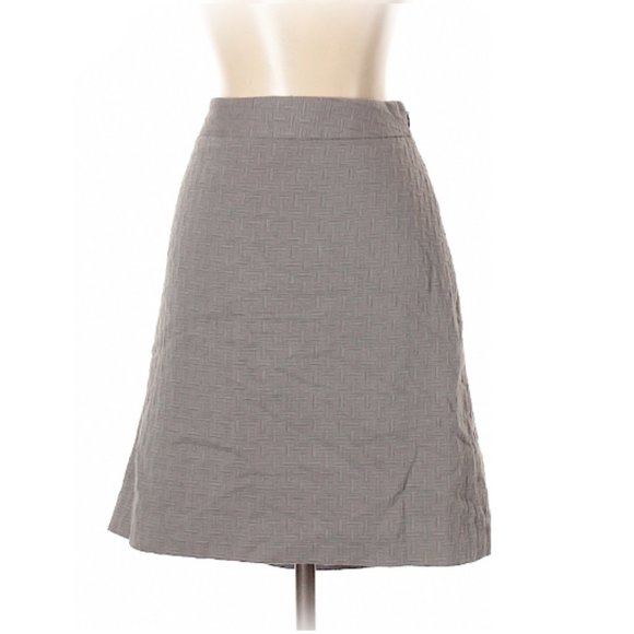 LOFT Gray A-Line Skirt - Picture 1 of 3